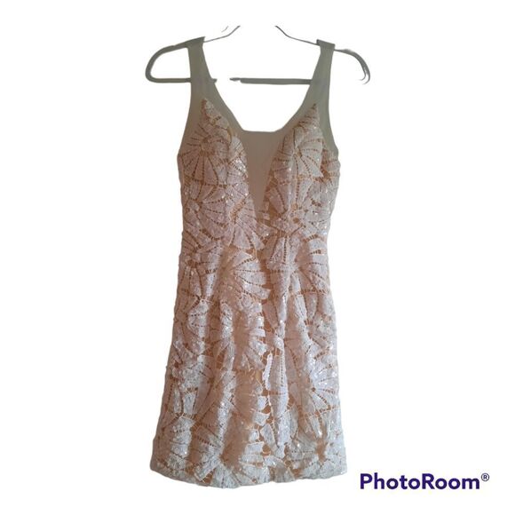 PartyTime Formal White Sequin Dress - Picture 1 of 7